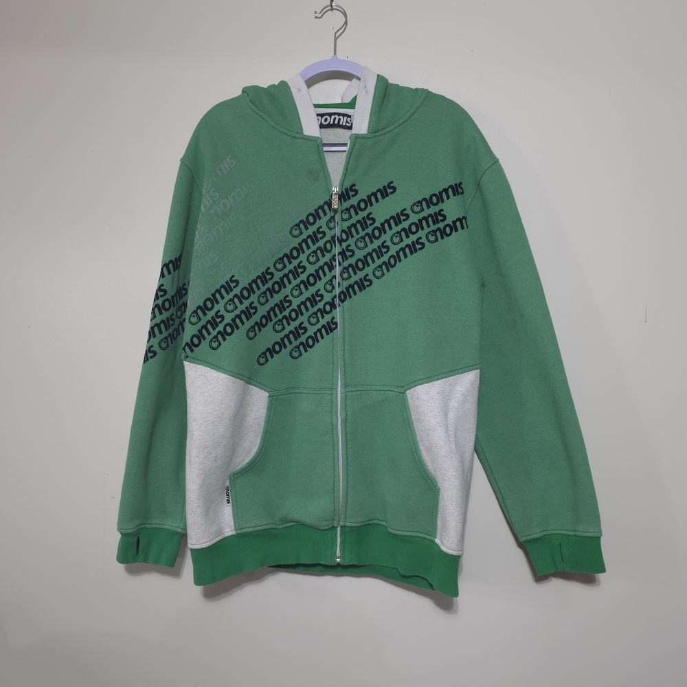 Nomi Green and White Performance Hoodie